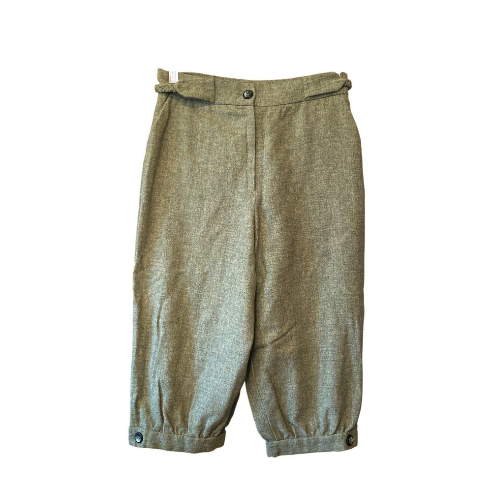 Vintage Handmade Wool Pants Knickers Capris Green Academia Cottage Bloomer Earth
